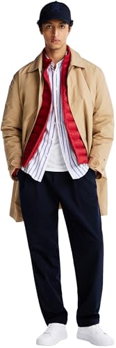 Detalle de Tommy Hilfiger Baskets Homme Detail Essential en Cuir — Blanc / Desert Sky, Taille 43