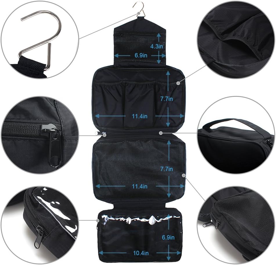 Thumbnail 2 de Homchen Hanging Travel Toiletry Bag (Waterproof Folding Cosmetic Wash Bag)