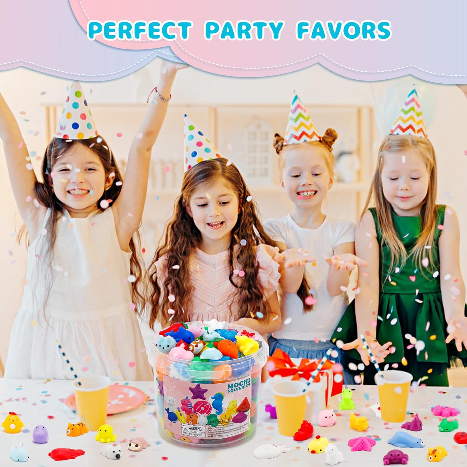 Thumbnail 6 de 100 Pack Mochi Squishy Toys: Bulk Party Favors for Kids (4-12) and Classroom Prizes