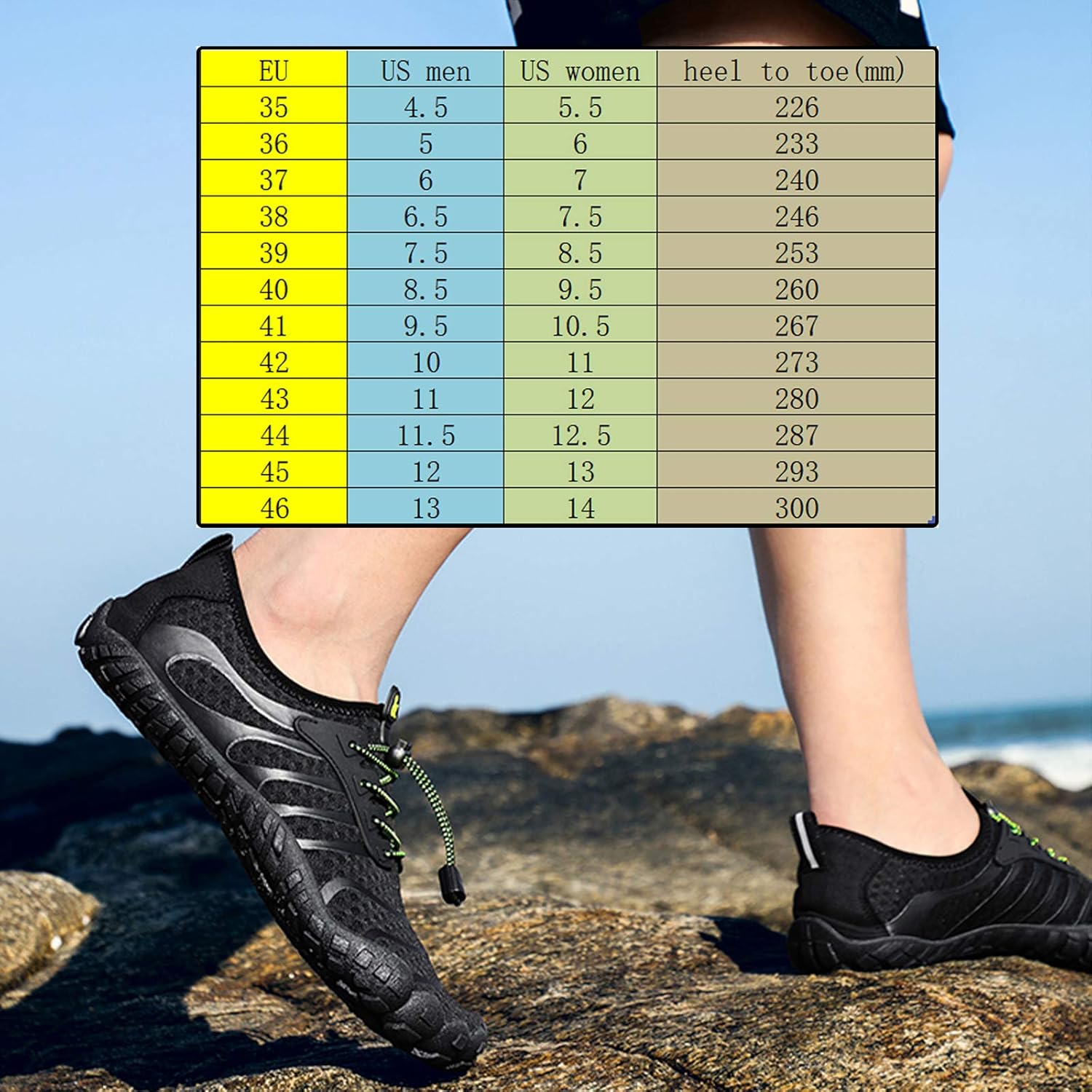Detalle de ziitop Quick-Dry Water Shoes for Men & Women (Barefoot-Style, Non-Slip)