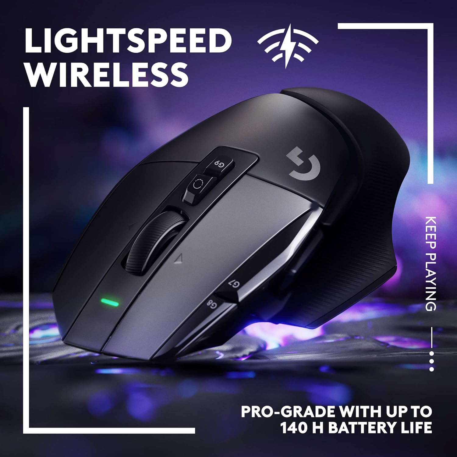 Detalle de Logitech G502 X LIGHTSPEED wireless gaming mouse