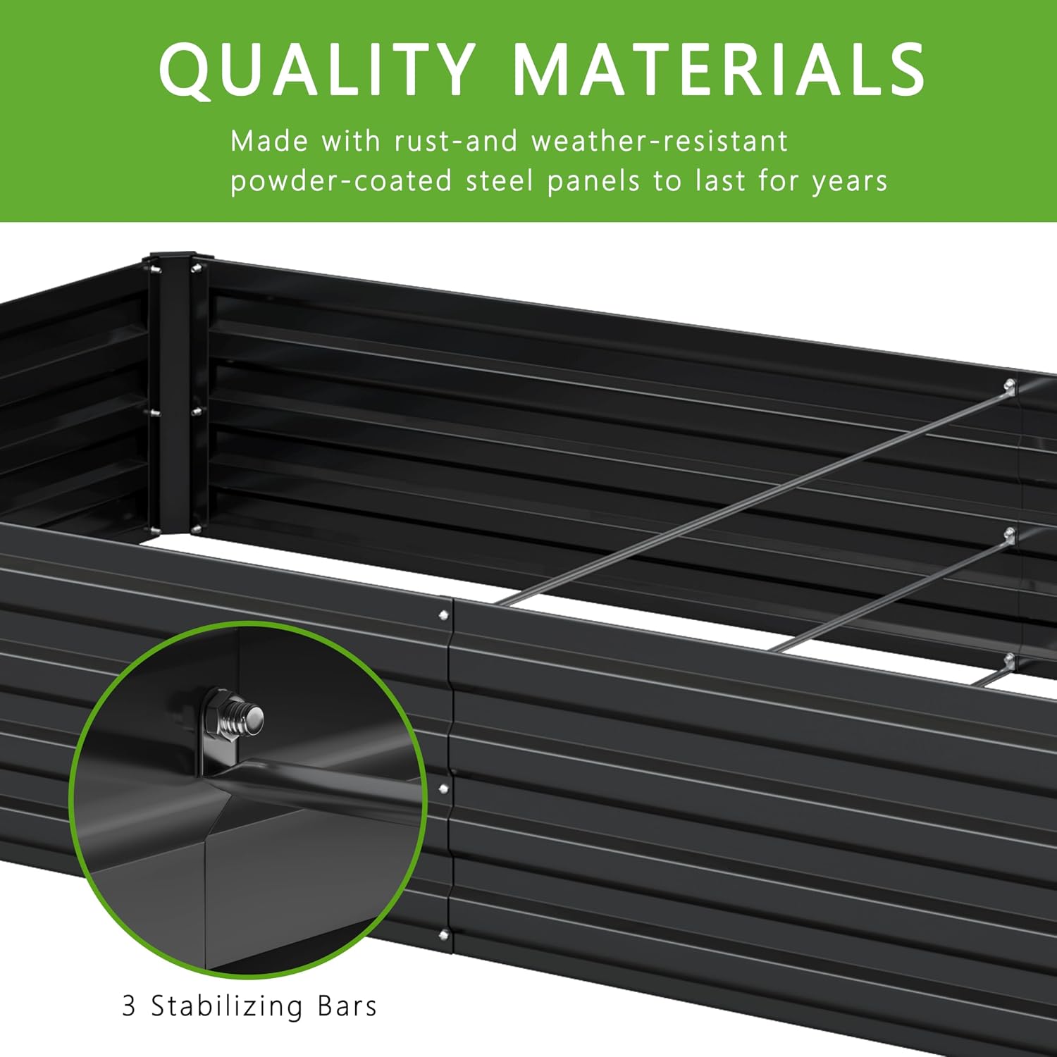 Detalle 2 de DIIYIV Raised Garden Bed, 12-Inch Height