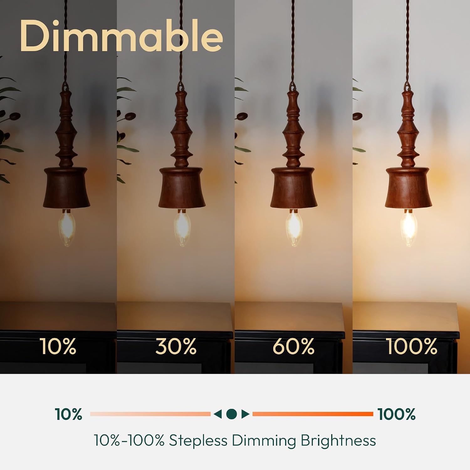 Thumbnail 2 de ALAMPEVER B11E12-2700K-5.5W-12 E12 LED Candelabra Bulbs, 12-Pack