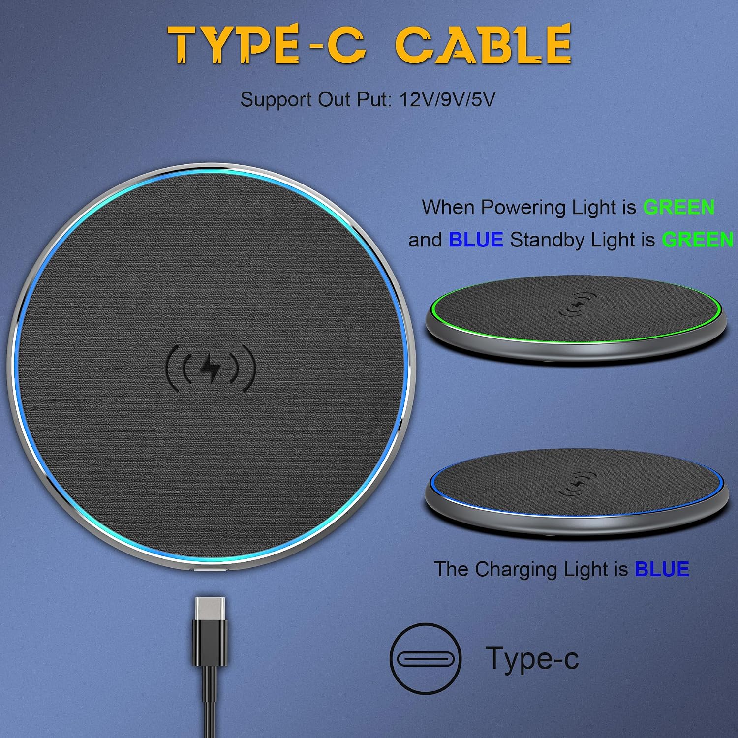 Thumbnail 6 de ORIEMAC wireless charger & charging pad for iPhone, Samsung Galaxy and AirPods (up to 15W)
