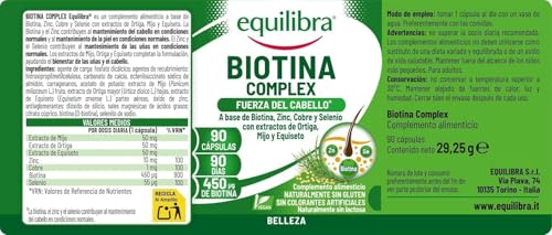 Thumbnail 5 de Equilibra Biotina Complex integratore per capelli e unghie 90 capsule 💊