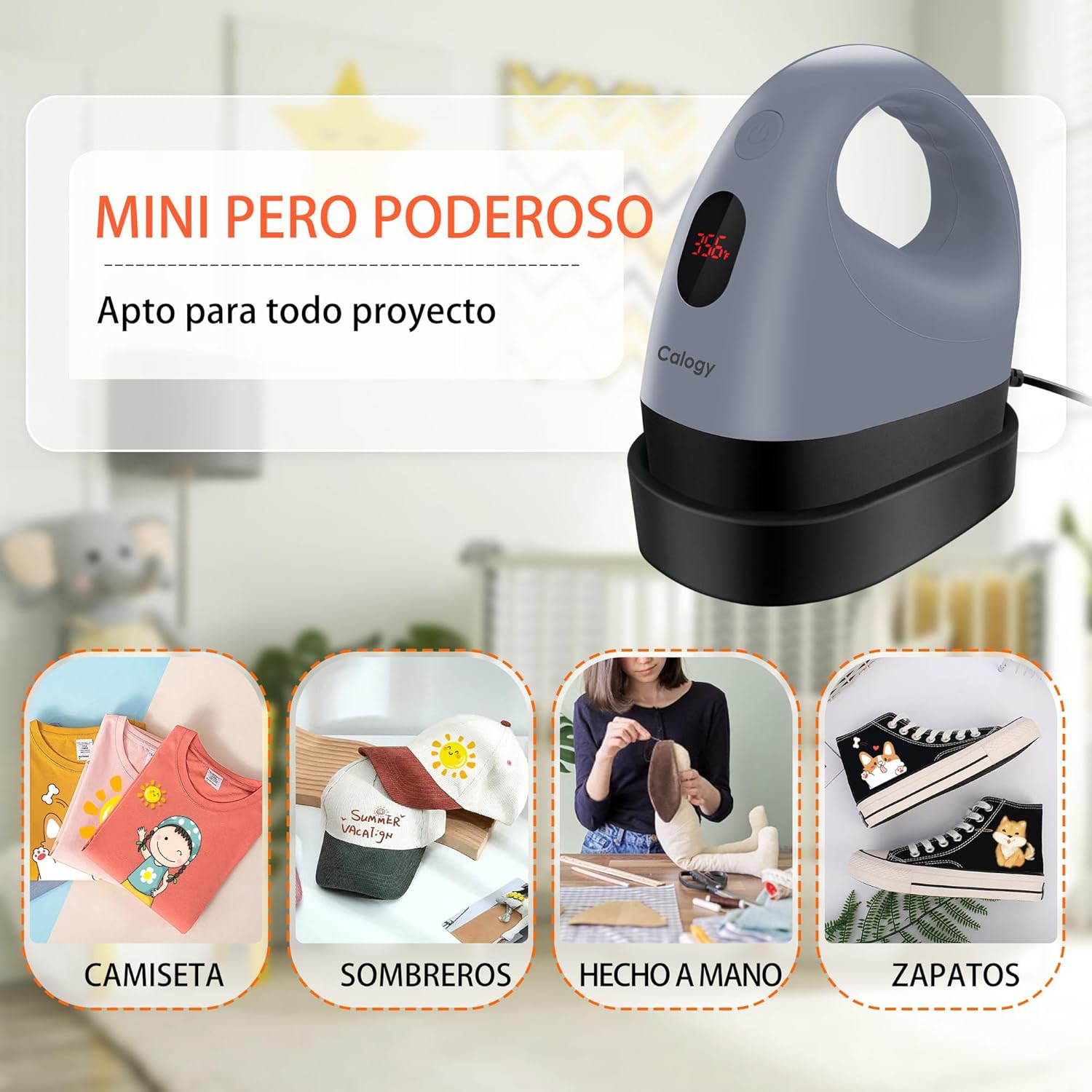 Thumbnail 5 de Calogy Mini Prensa de Calor Portátil para Manualidades