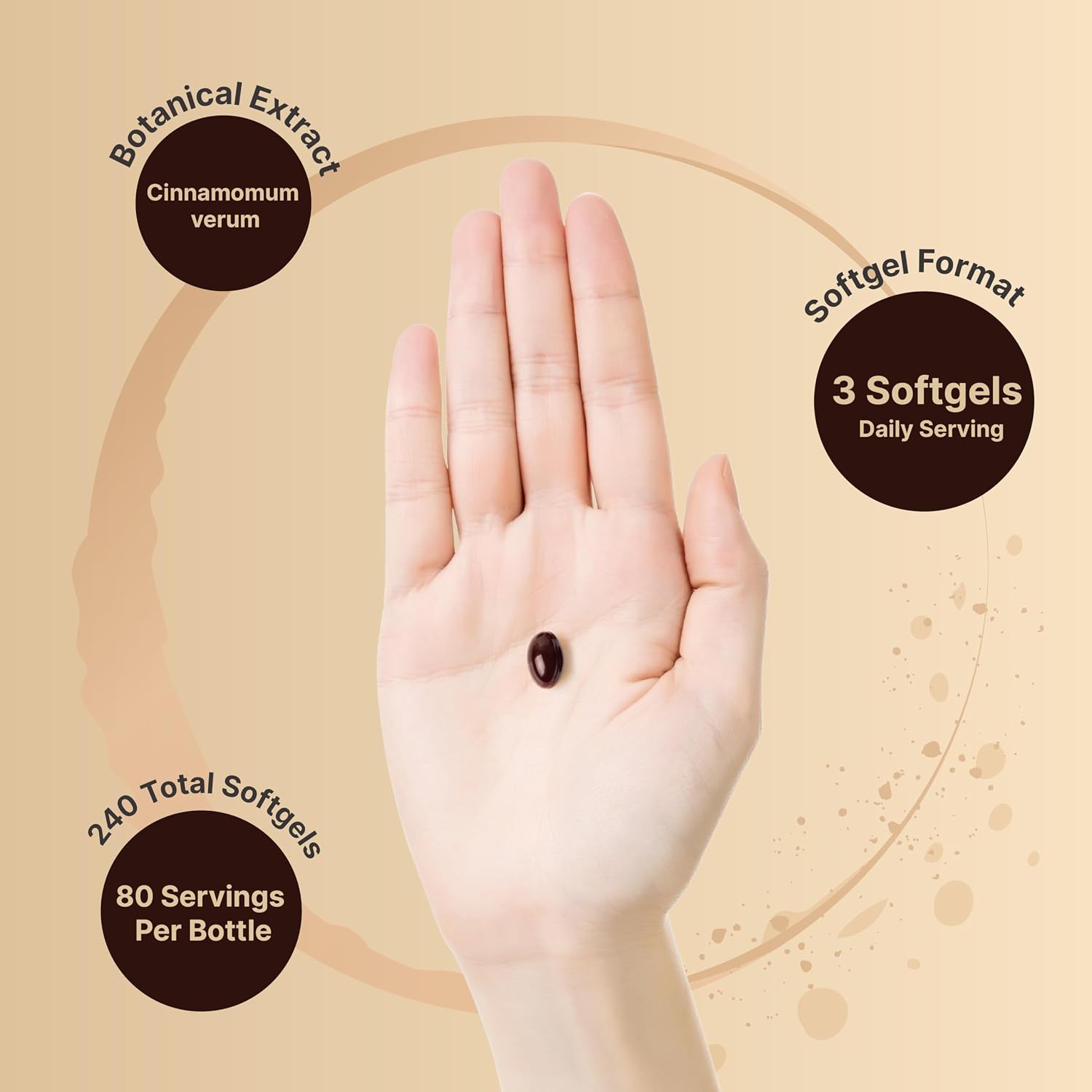 Detalle 2 de NatureBell Ceylon Cinnamon Supplement, 240 Softgels