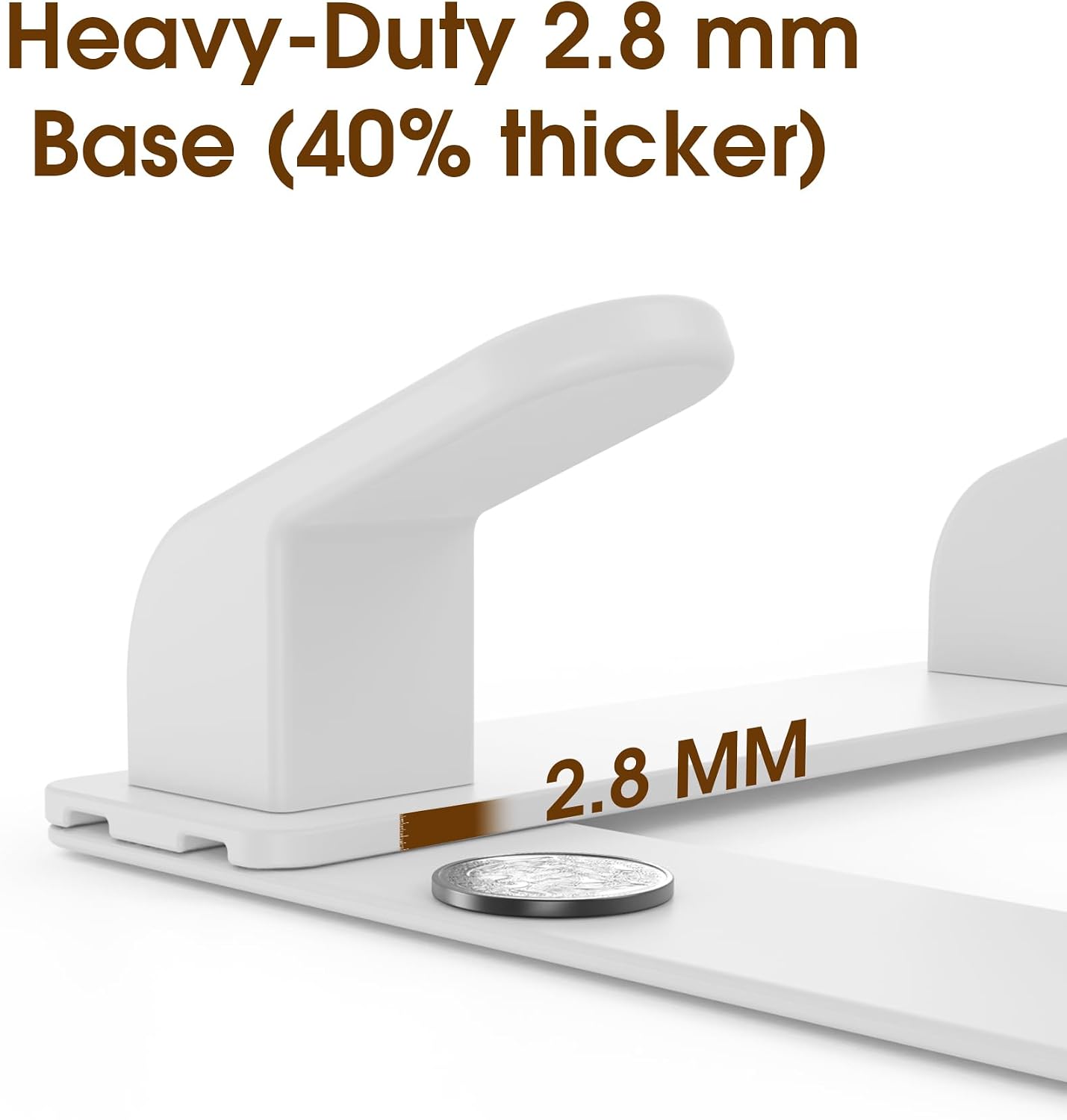 Thumbnail 6 de KitchLife L40U Over-the-Door Hook Rack, 15.75-Inch Arm, 5 Hooks, Glossy White
