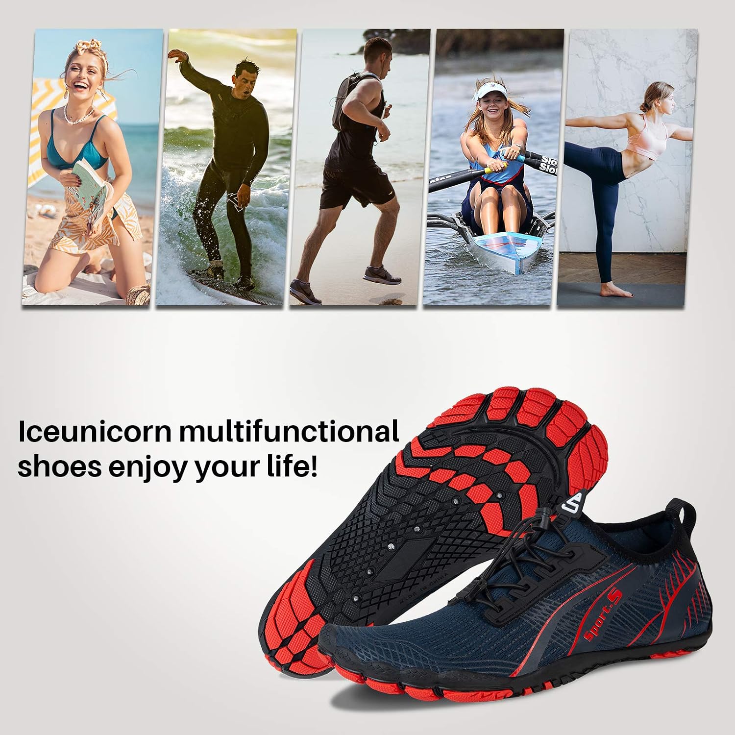 Thumbnail 4 de Barefoot Shoes Mens Women Water Shoes: Lightweight, Flexible Trail and Beach Trainers