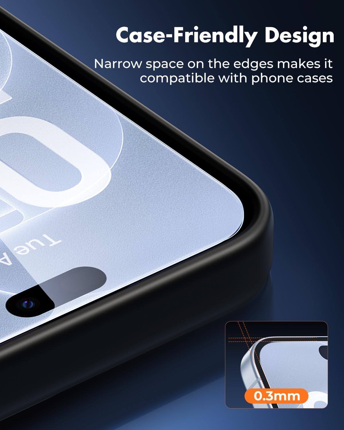 Detalle 2 de UNBREAKcable UBXi1012 3-Pack Tempered Glass Screen Protectors for iPhone 18 Pro