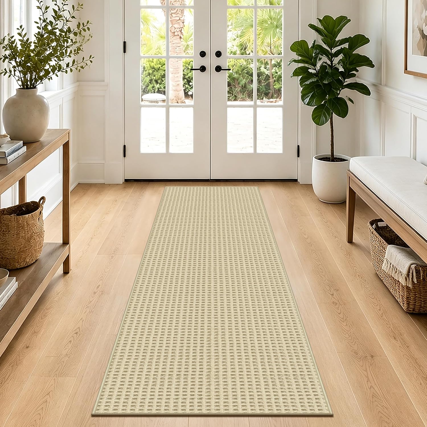 Detalle de Capslpad tapijtloper 60 x 180 cm, antislip en wasbaar met 3D-textuur