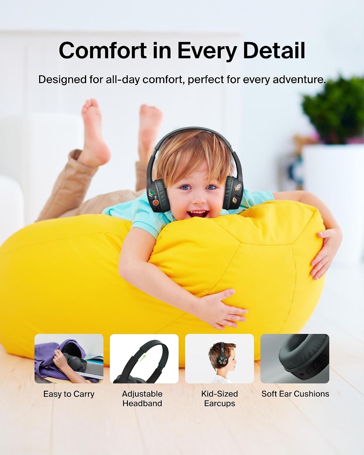 Thumbnail 5 de Belkin SoundForm Mini Kids Wireless Headphones 30H