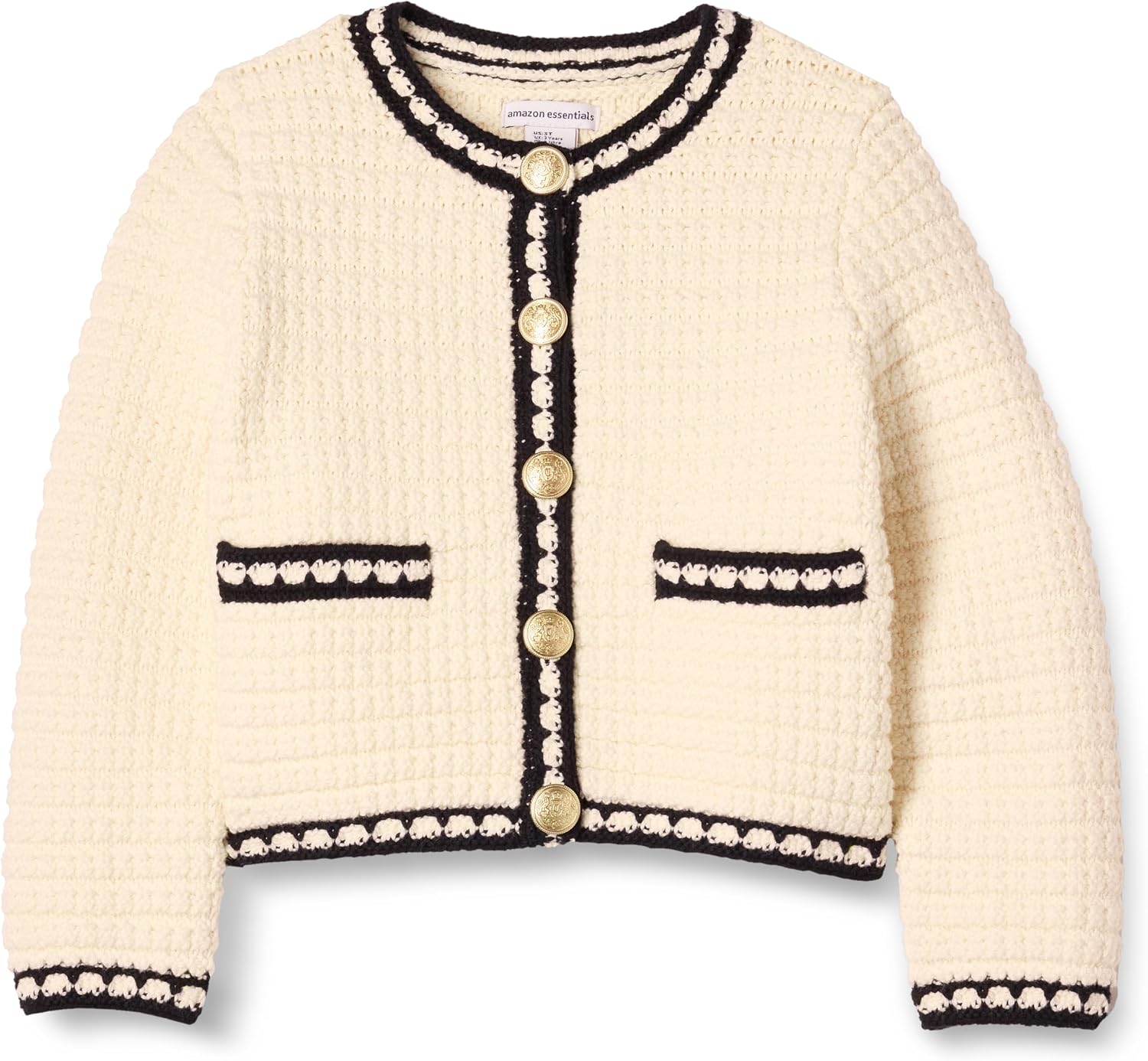 Detalle 1 de Amazon Essentials Mädchen Strickjacke – Baumwollcardigan mit regulärer Passform