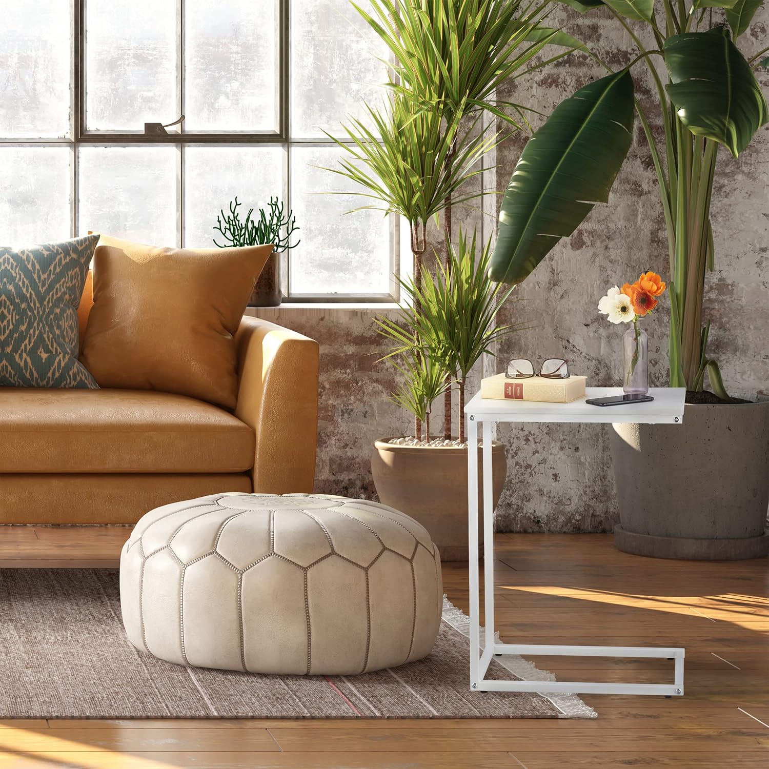 Thumbnail 1 de Relaxdays Tavolino da Divano a Forma di C – design pulito, pratico e salvaspazio