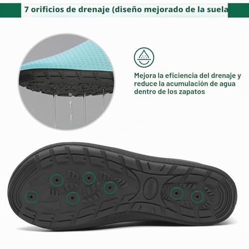 Detalle 2 de SAGUARO Escarpines Hombre Mujer Agua – Zapatillas de Playa con Secado Rápido y Suela Antideslizante (Gr.44/45)