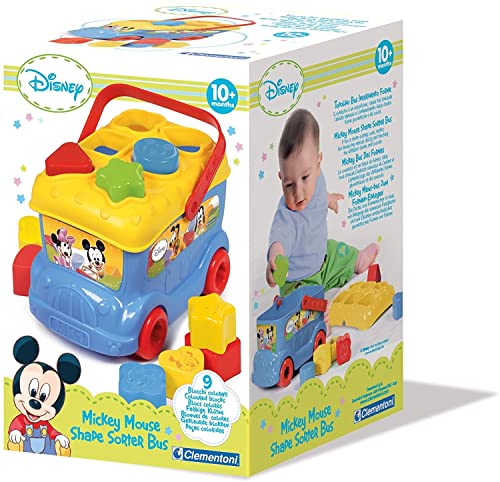 Detalle 2 de Clementoni Baby Disney: Mikey Mouse, autobús con piezas para encajar (a partir de 10 meses) - análisis práctico