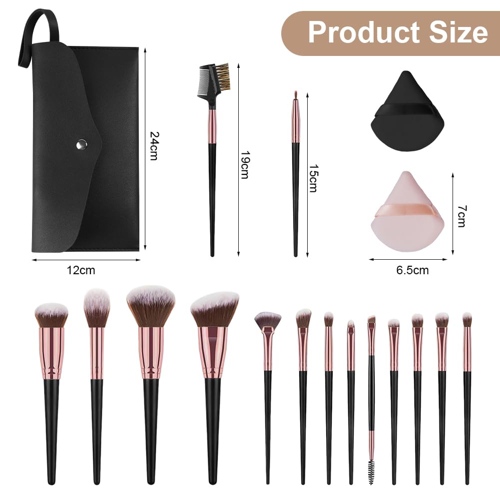 Detalle 2 de Vicloon Pinselset Makeup 15-teilig