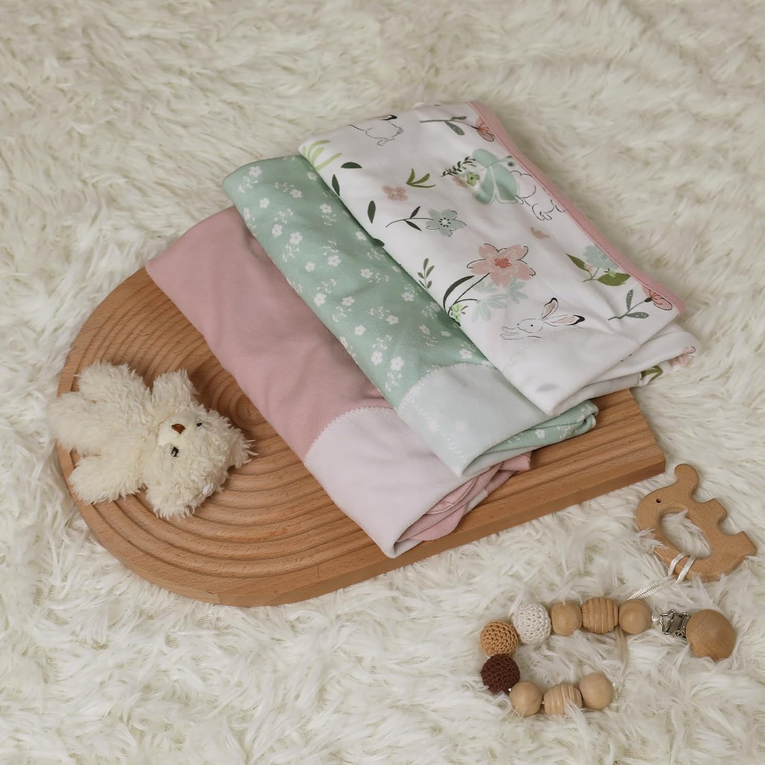 Detalle 2 de Soarwg Kids Swaddle Blanket Set 0-3 Months 3-Pack Pink