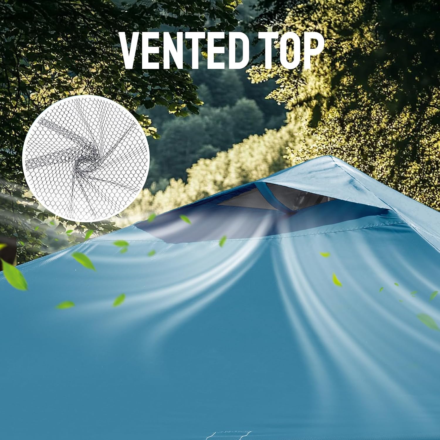 Detalle 2 de CROWN SHADES RS100C 10x10 Pop-Up Canopy, Cyan Blue, One-Push Setup
