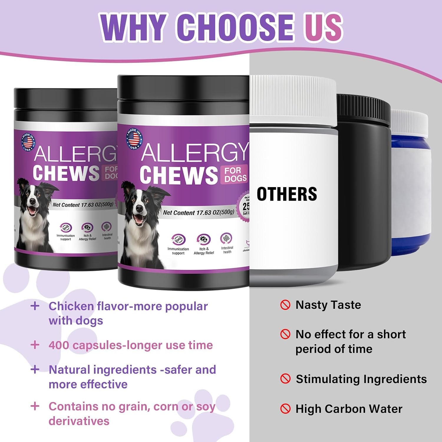 Detalle 1 de Dog Allergy Chews 500 Count