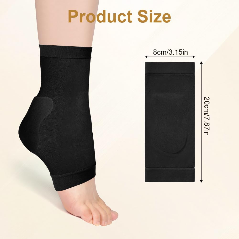 Detalle de Fefod Talon Tendinite Chaussettes de Protection – 2 paires avec coussinet de gel pour le tendon d’Achille