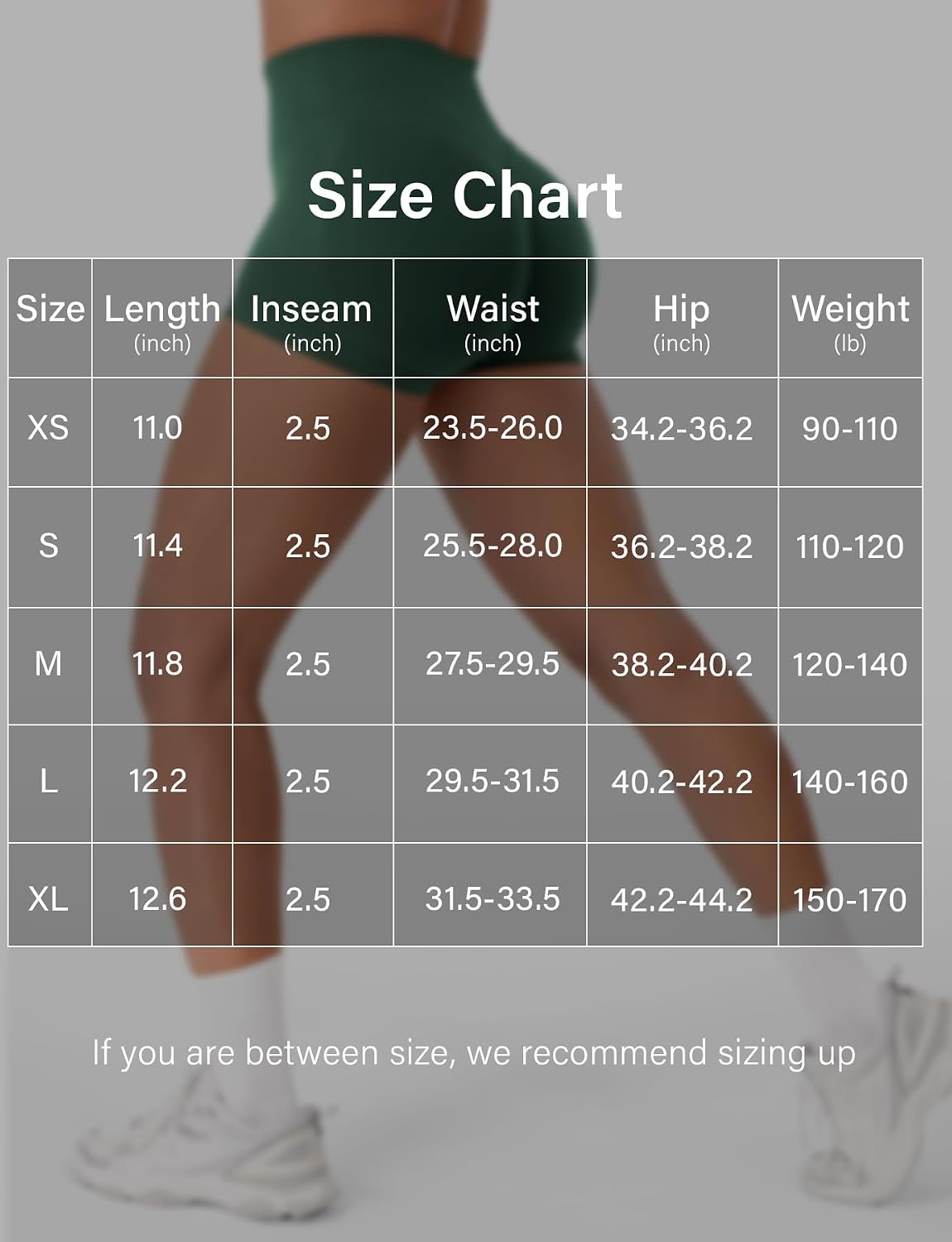Detalle de VOYJOY Impact Shorts for Women — Scrunch Bum, No-Seam Cycling Style (2.5″, 3.6″, 4.5″, 6″ Inseams)