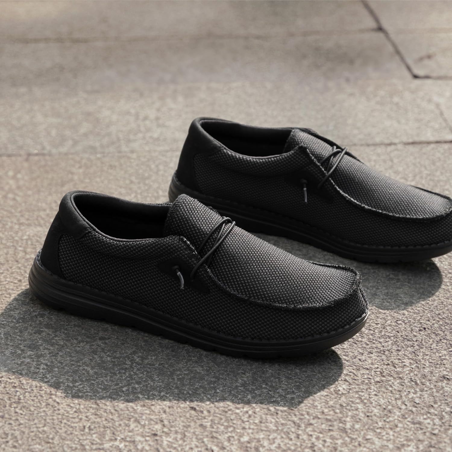 Detalle de Bruno Marc Men's Casual Slip-on Loafers with Stretch Knit Upper