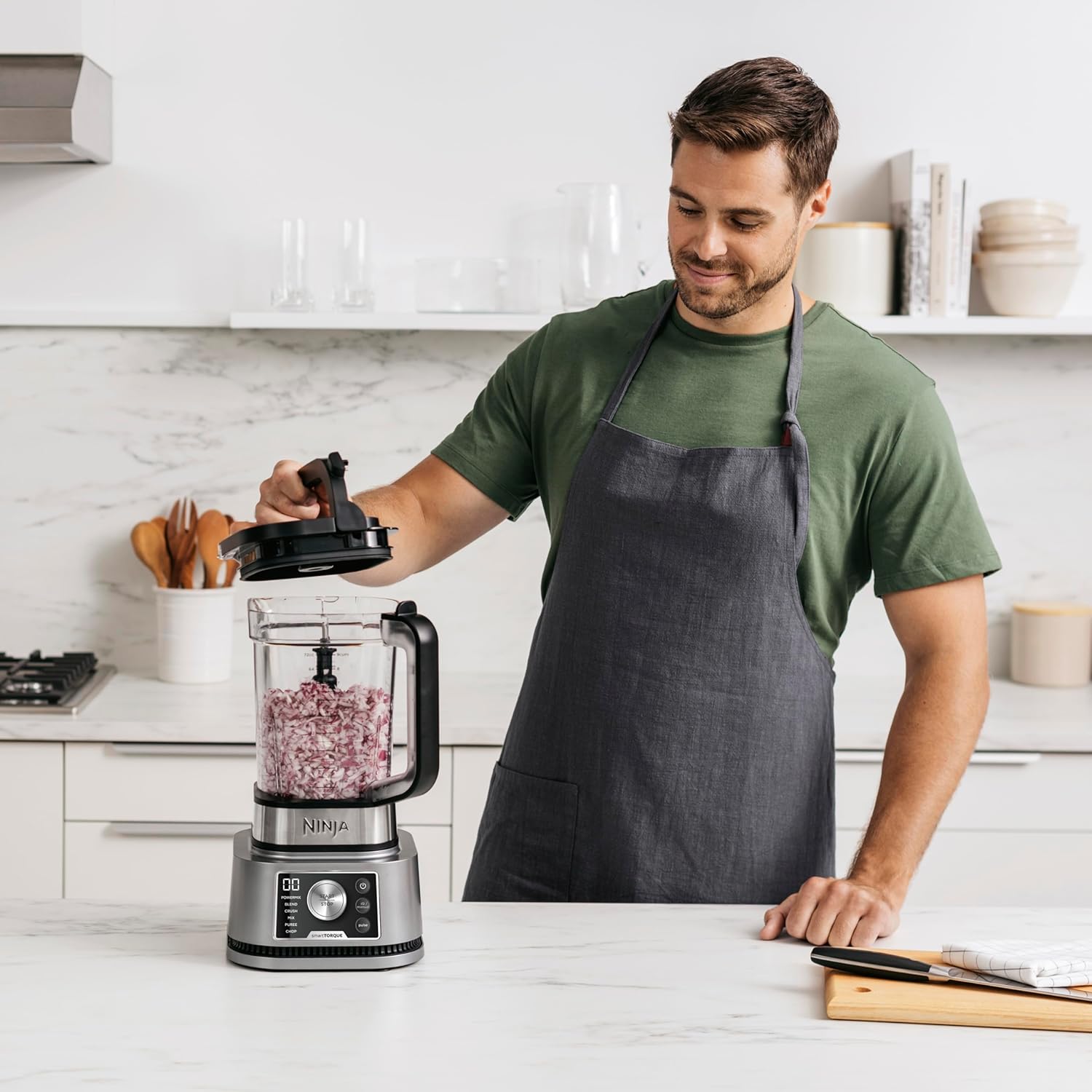 Detalle de Ninja Foodi Power Nutri Mixer Smoothie Maker 3-in-1 – 1200W, 2,1 L Krug, 700 ml Becher und 400 ml Schüssel