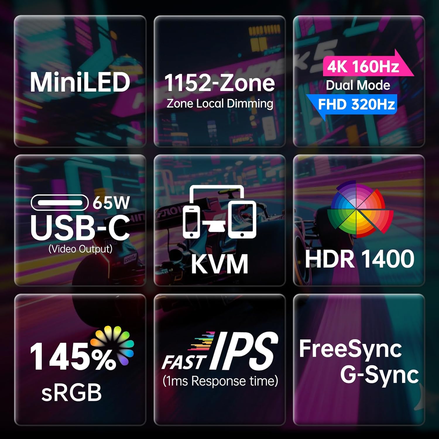 Thumbnail 1 de KTC M27P6 27-inch MiniLED Gaming Monitor (4K@160Hz / FHD@320Hz) with 1152-zone Local Dimming