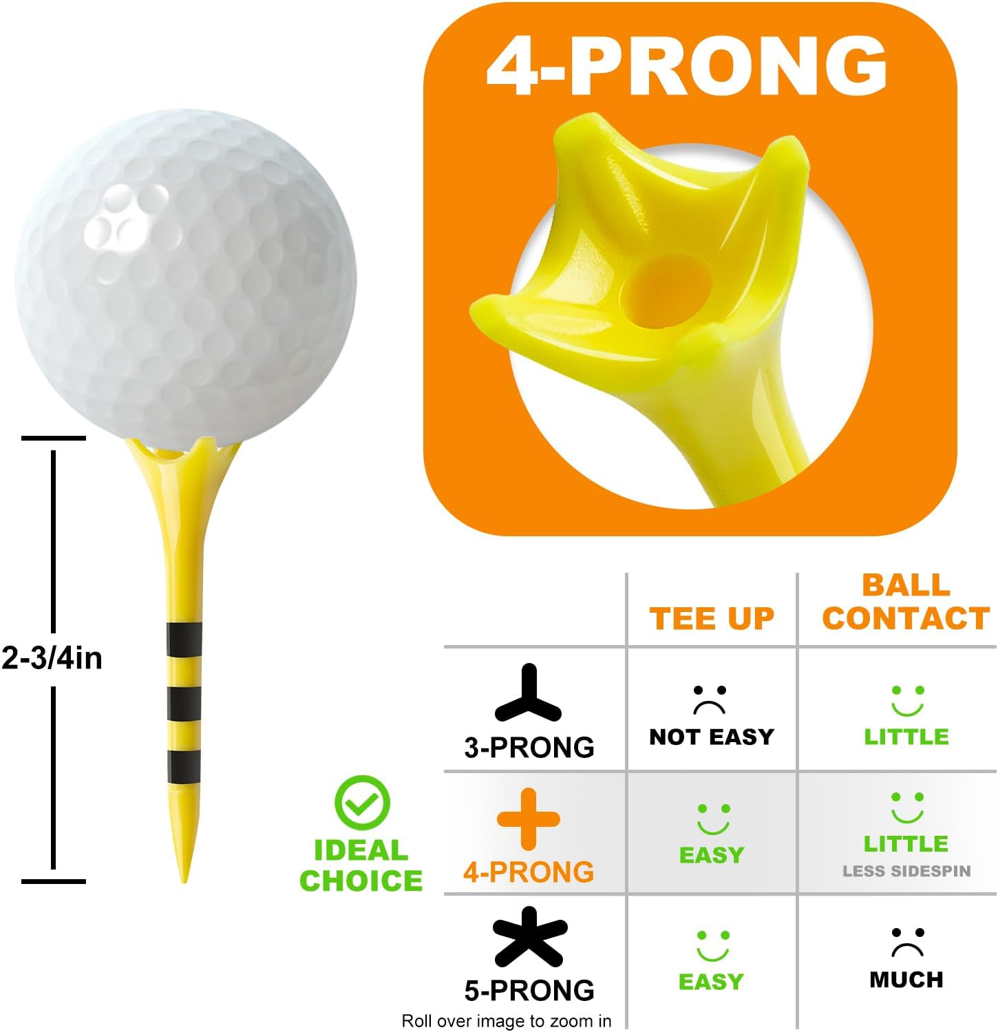 Thumbnail 2 de Plastic Golf Tees, 2-3/4-inch
