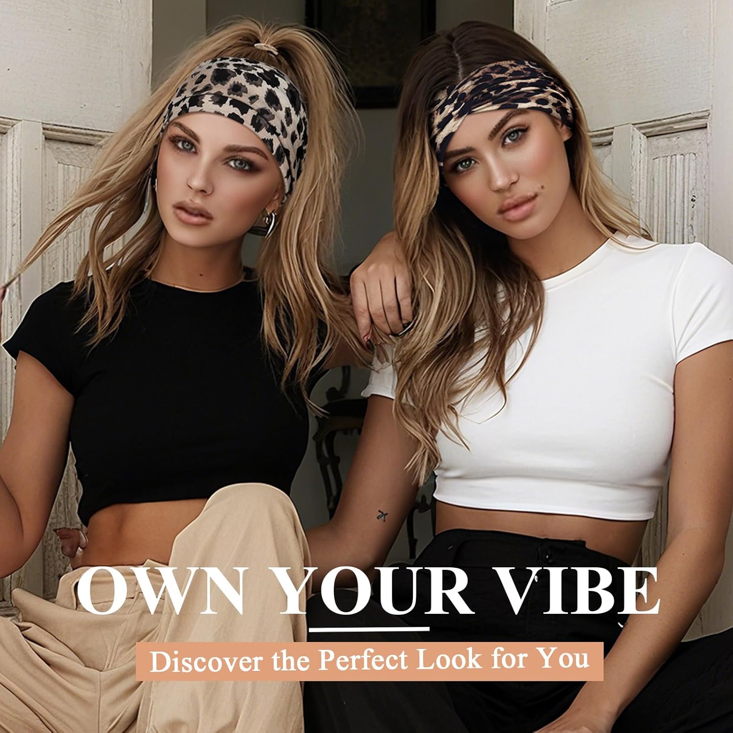 Thumbnail 1 de Kavya Haarband Damen Stirnband 4er Pack – Extrabreites, elastisches Boho-Stirnband für Yoga, Sport und Alltag