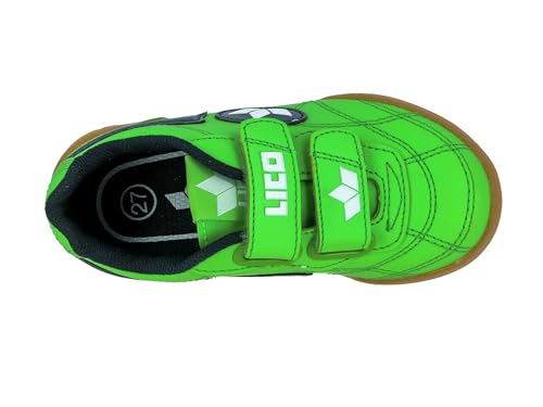 Detalle de Lico Bernie V Hallenschuhe für Kinder – Grün Marine Weiß, 37 EU