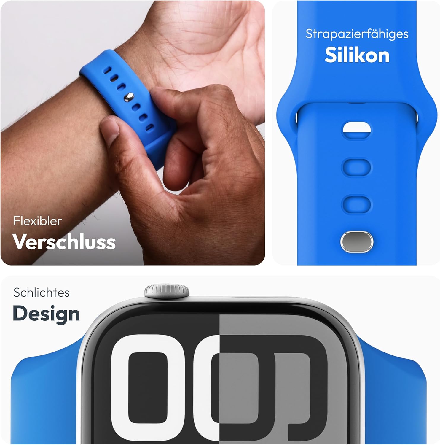 Thumbnail 2 de VONMÄHLEN Classic Band 2 – verstellbares, atmungsaktives Armband aus recyceltem Silikon für Apple Watch