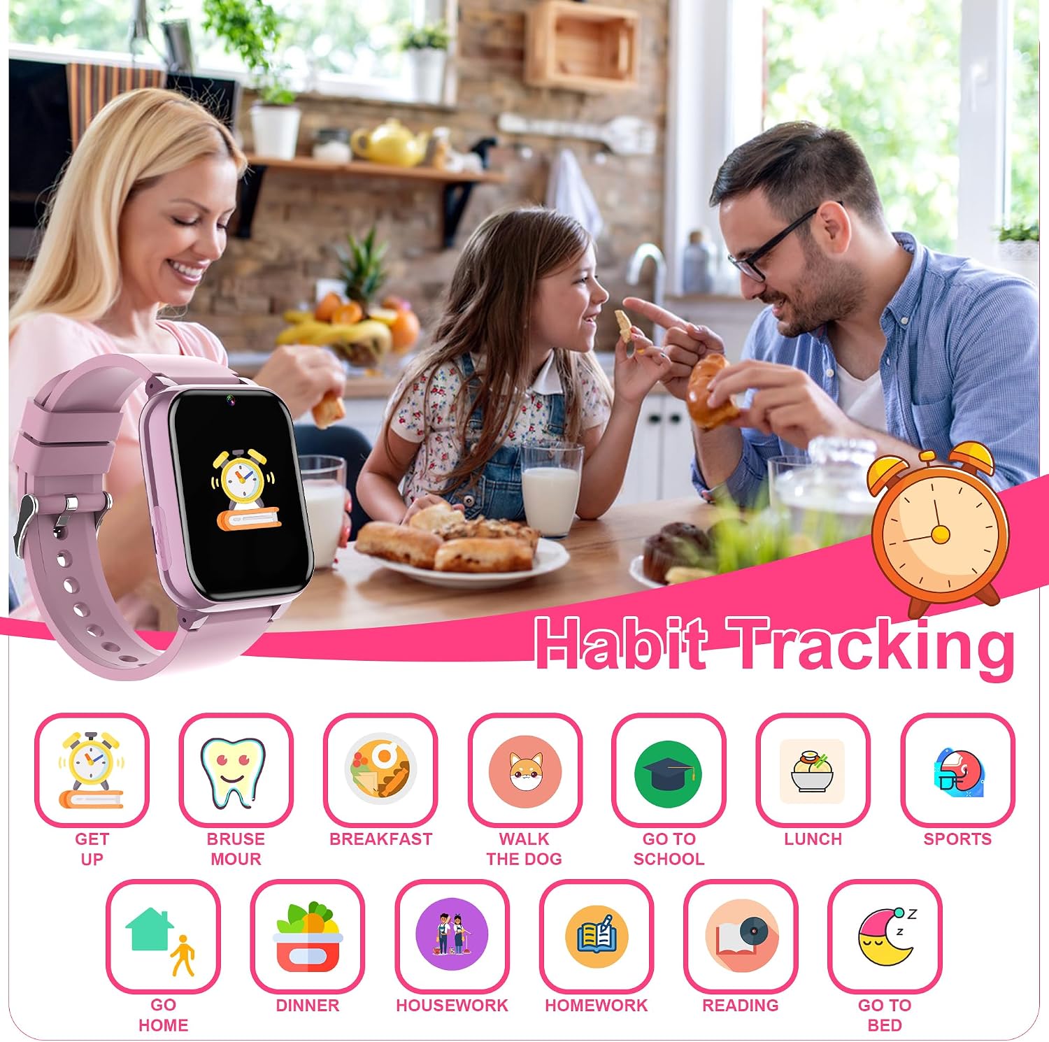 Detalle de Moikmlih Kids Smart Watch with 13 alarms