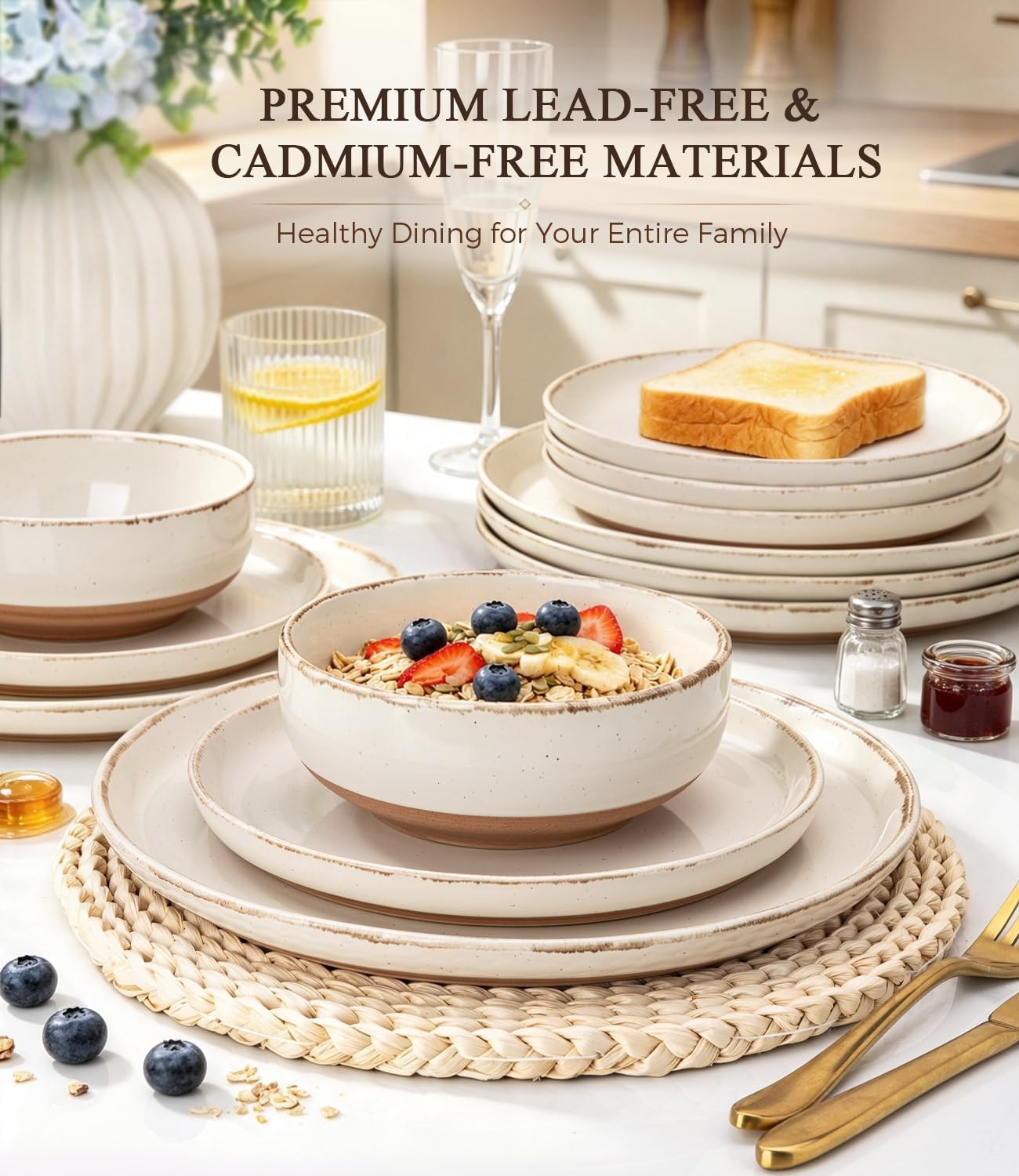 Thumbnail 4 de AmorArc 24-Piece Ceramic Dinnerware Set