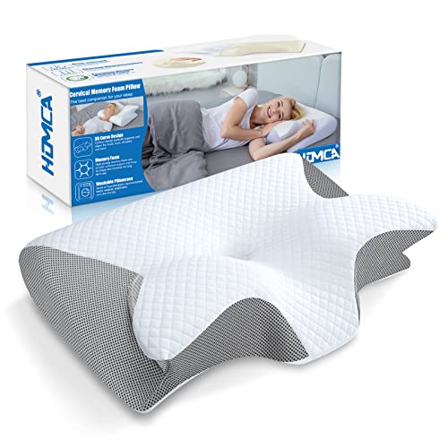 Imagen de HOMCA Oreiller Ergonomique Cervical à Mémoire de Forme – soutien cervical ajustable 60x40x12/14 cm en OfertitasTOP