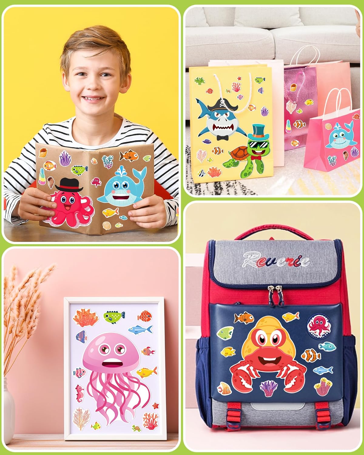 Detalle de 24 Pcs Make Your Own Sea Animal Sticker Sheets for Kids