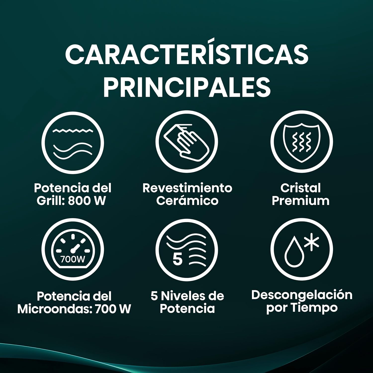 Detalle de Hisense H20MOBP1G Microondas 20 L, 700 W