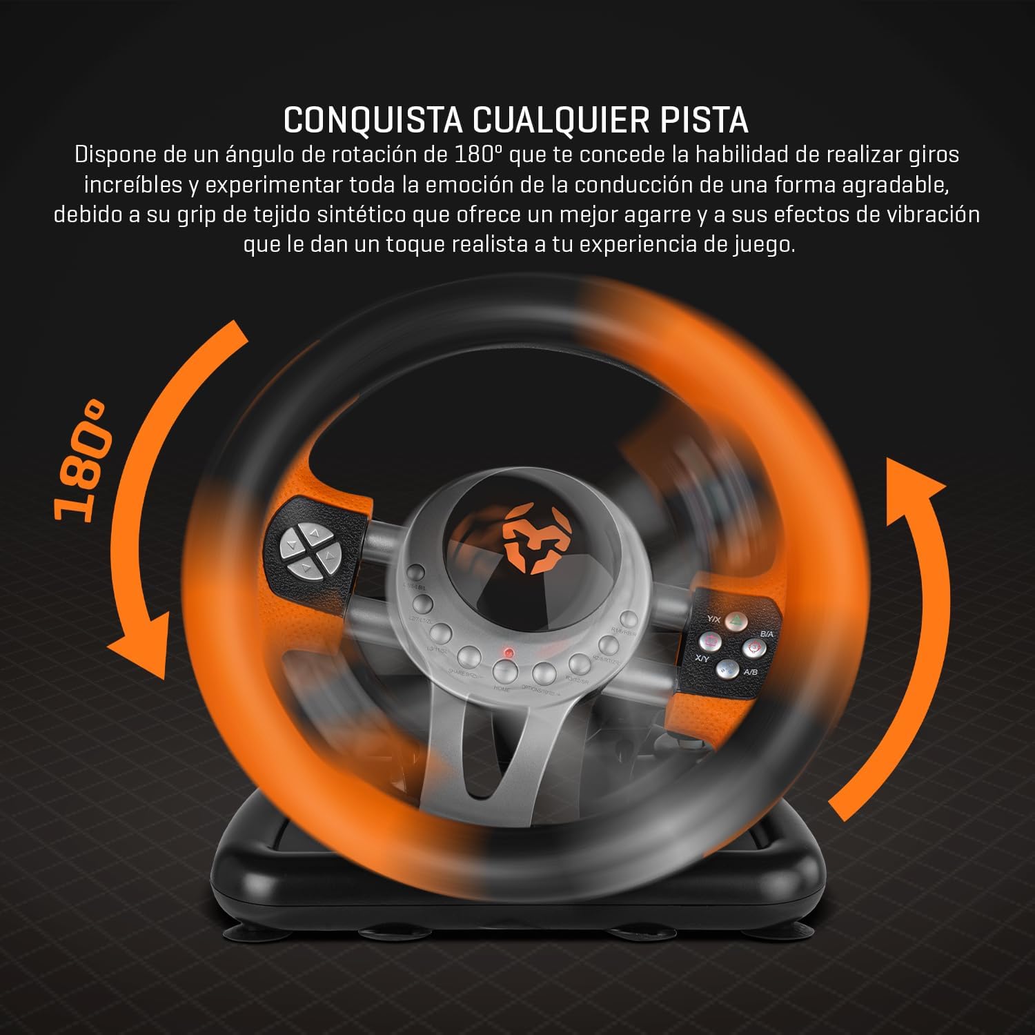 Detalle 2 de KROM K-Driver Volante y Pedales Multiplataforma