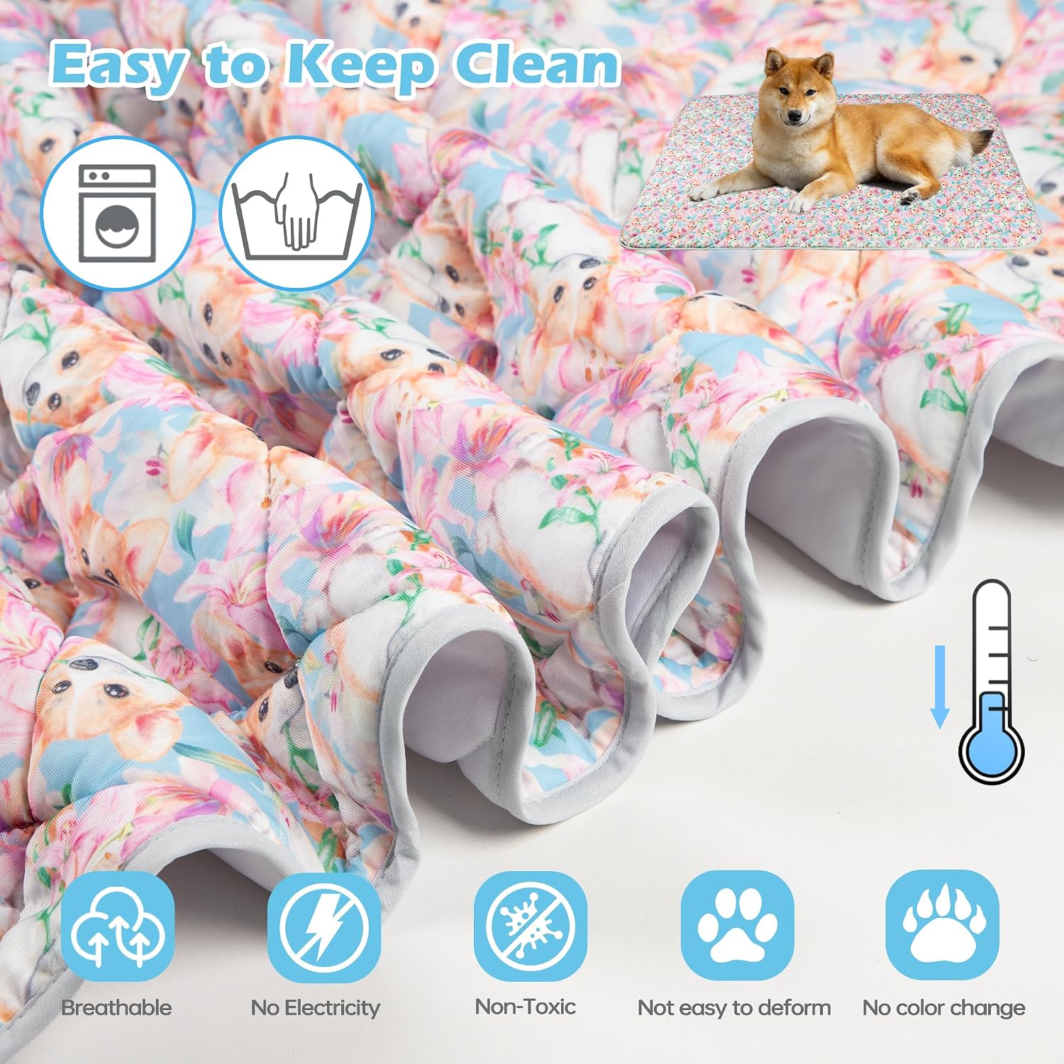 Detalle de ZINGTERRA Dog Cooling Mat, 28 x 22 Inch
