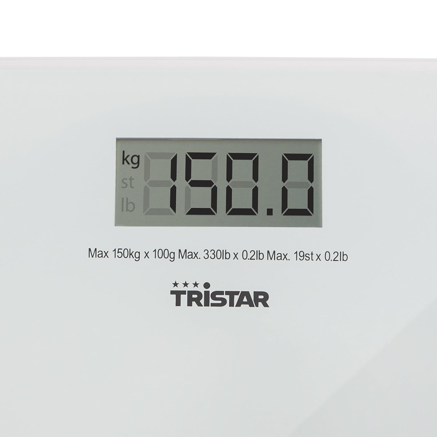 Detalle de Tristar WG-2419 Pèse-Personnes – Blanc, précision 100 g, 150 kg