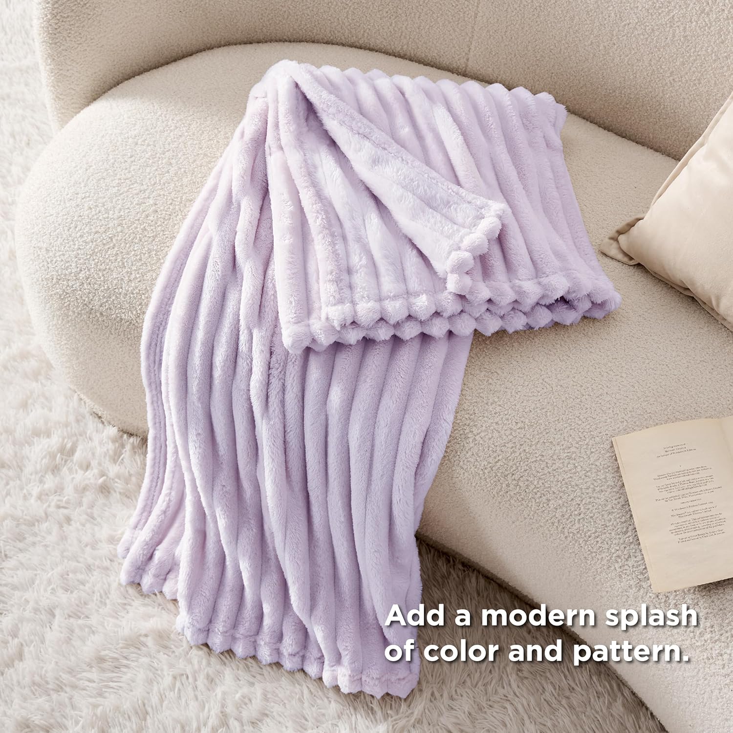 Thumbnail 4 de Bedsure Kuscheldecke Lavendel 130 x 170 cm