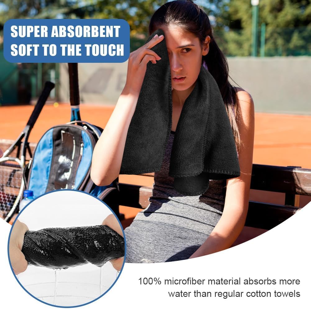 Thumbnail 4 de HAGOT 4 Pack Asciugamani Sportivi in Microfibra: Super Assorbenti, Traspiranti e Ad Asciugatura Rapida (75 x 35 cm)
