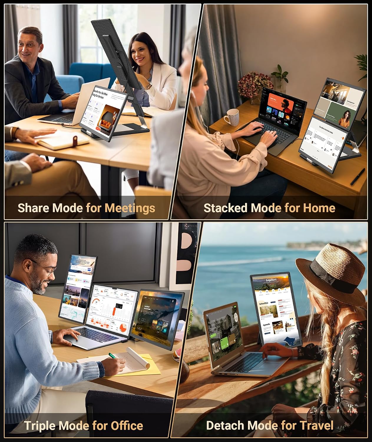 Detalle 2 de Wixzet 15.6-Inch Laptop Screen Extender, Detachable FHD 1080p Monitor