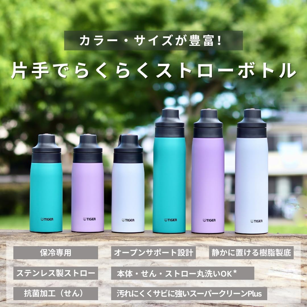 Detalle 2 de タイガー魔法瓶 MCS-A35NWT ステンレスボトル 350ml ストロー付き・保冷専用
