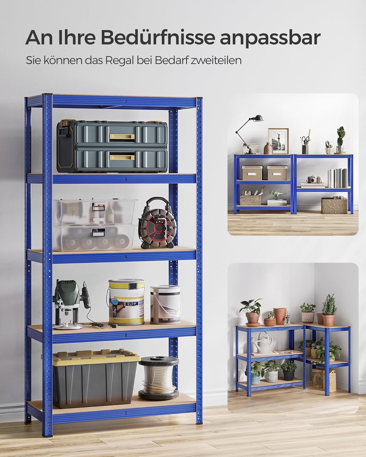 Thumbnail 6 de SONGMICS Schwerlastregal GLR040Q01 (40 x 90 x 180 cm) mit Stahlgestell, bis 875 kg belastbar