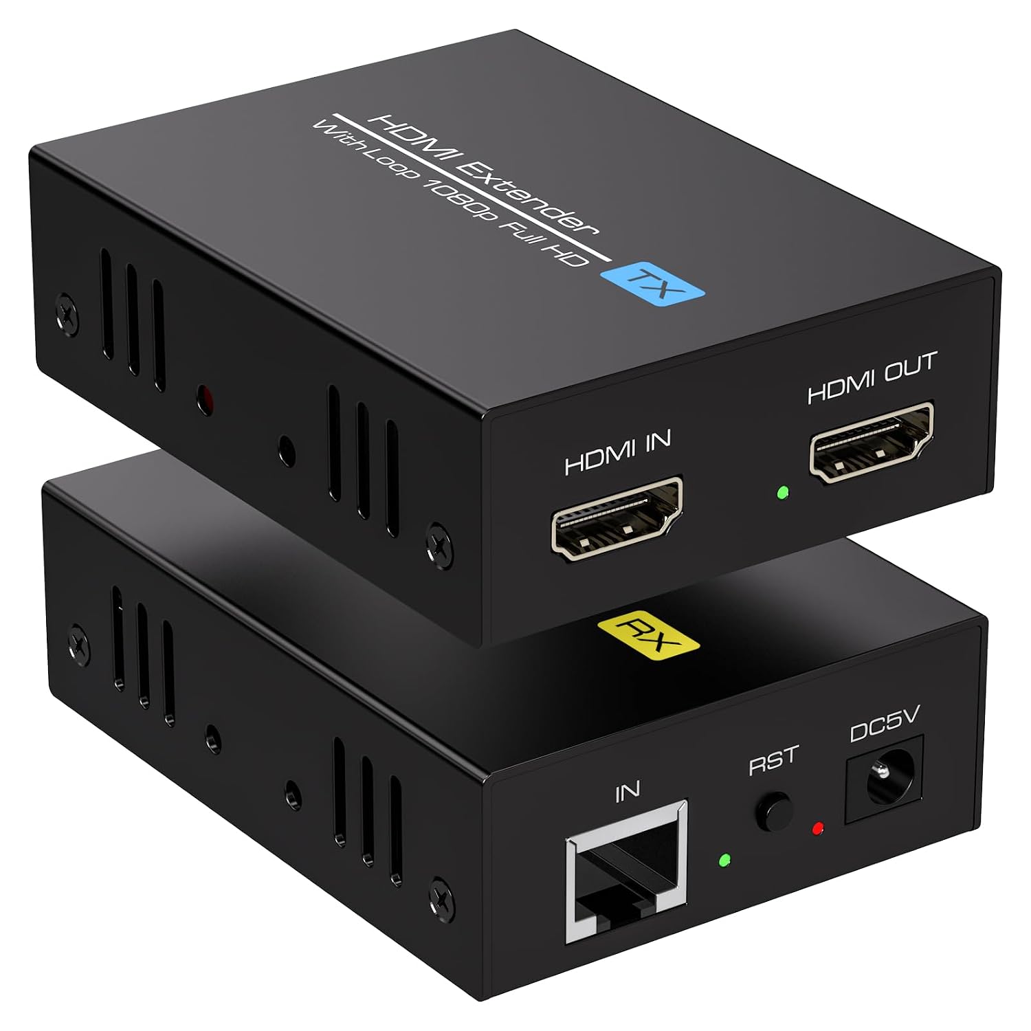 Detalle de VEDINDUST 120M HDMI Extender: estensione HDMI fino a 120 m tramite cavo Cat6/Cat7 con supporto 1080p