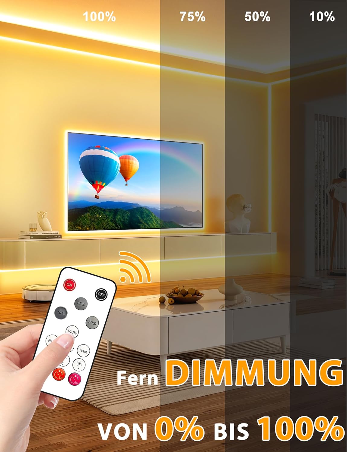 Thumbnail 1 de Lamomo COB LED Streifen 10M Warmweiss 3000K