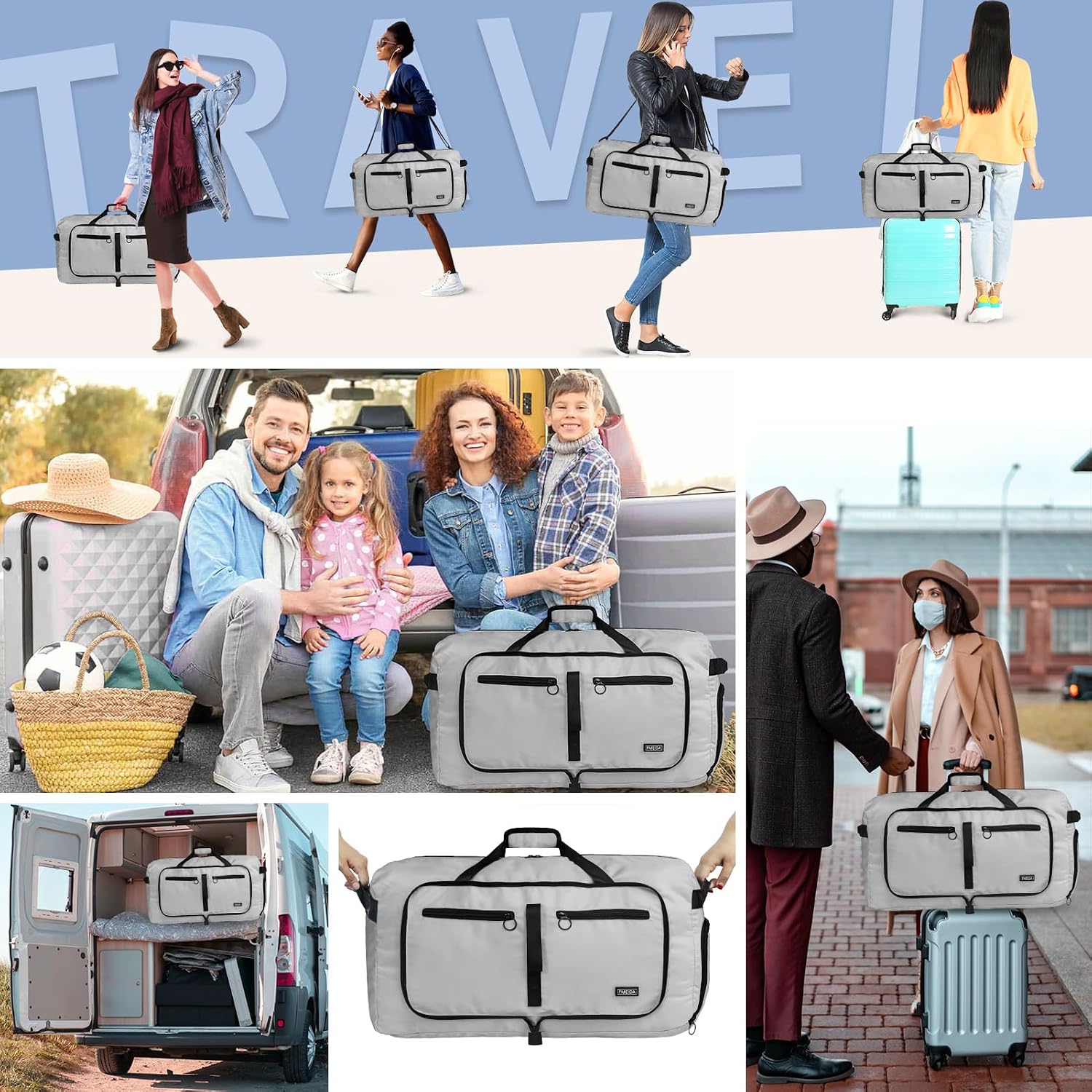 Thumbnail 1 de Fmeida 65L Borsone da viaggio unisex con scomparto scarpe