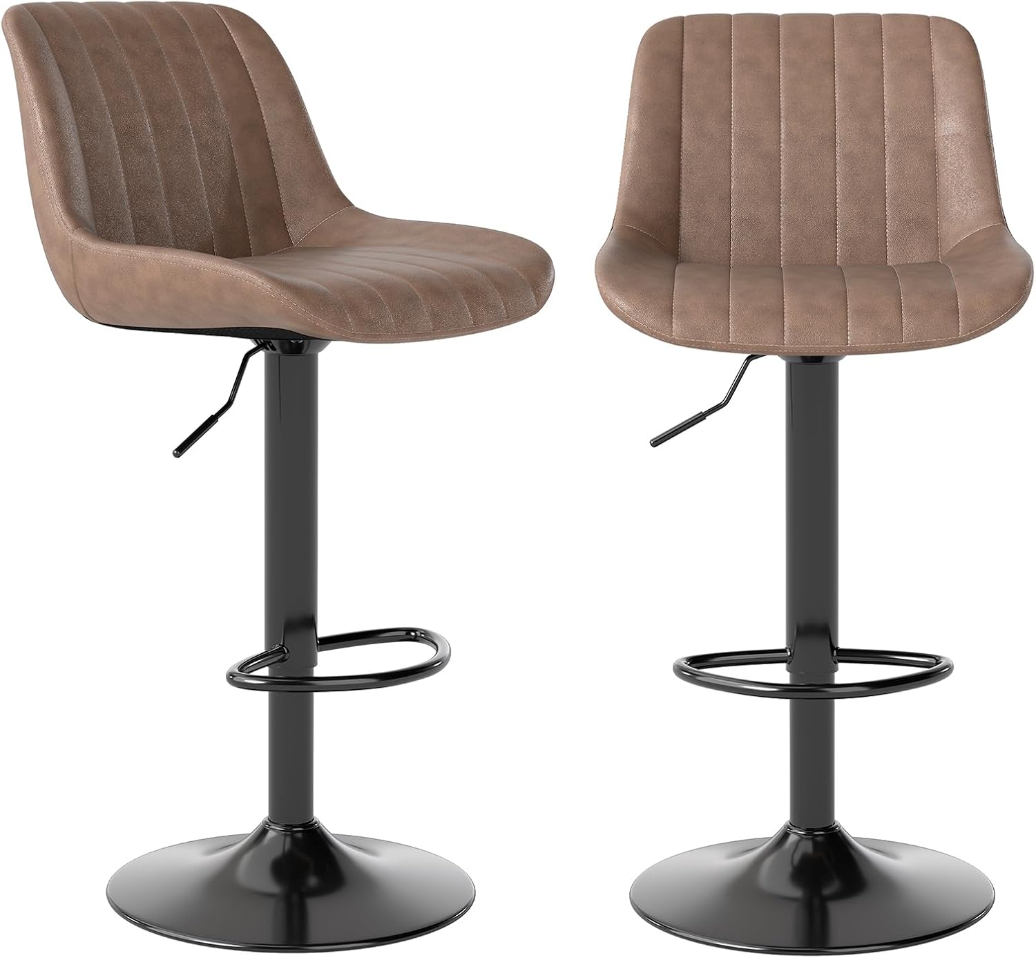 Bar Stools Set of 2, Swivel Counter, 20cm